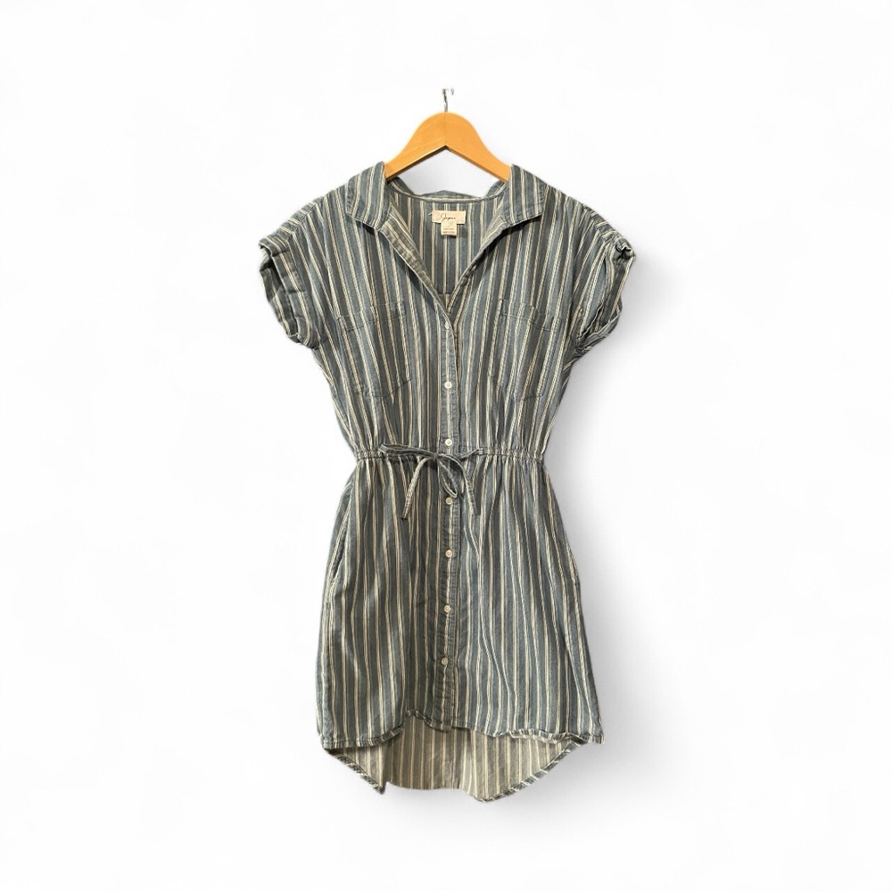 Japna Denim Striped Midi Dress - Picture 2 of 3